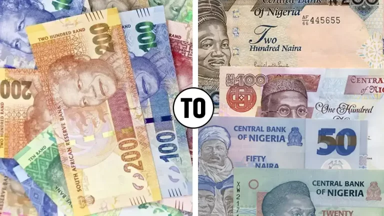South African Rand (ZAR) To Naira today